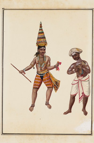Pair of Male Temple Dancers by Unbekannt