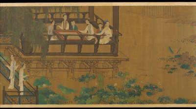 Palace Ladies by a Lotus Pond by Unbekannt