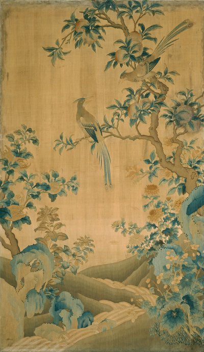 Panel Furnishing Fabric, China, Qing Dynasty, 1644-1911 by Unbekannt