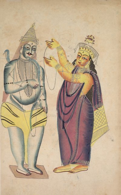Parvati Placing a Wedding Garland on Shiva by Unbekannt