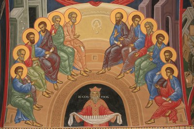 Pentecost, Saint-Antoine-le-Grand orthodox church, Saint-Laurent-en-Royans, France by Unbekannt