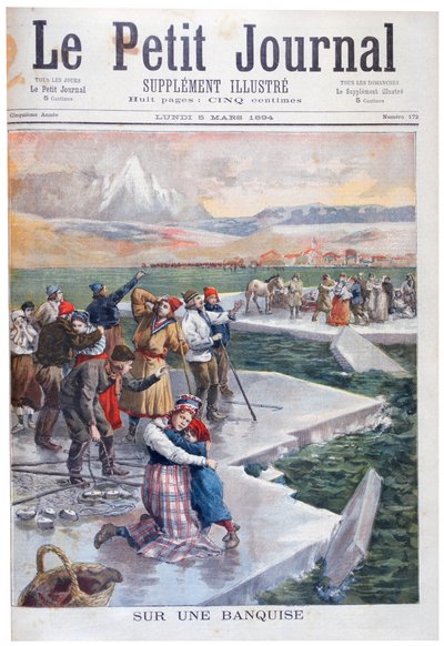 People Stranded on Ice Floes, Finland, 1894 by Unbekannt