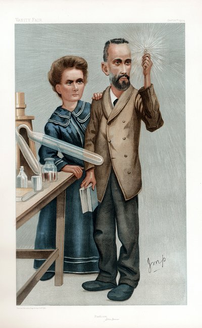 Pierre and Marie Curie, French physicists, 1904 by Unbekannt
