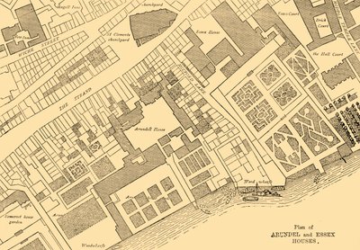 Plan of Arundel and Essex Houses, 1881 by Unbekannt