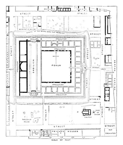 Plan of Forum, Silchester by Unbekannt