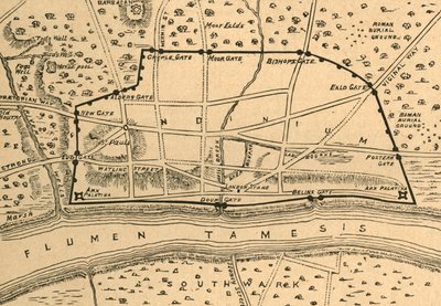 Plan of Roman London by Unbekannt