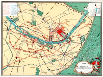 Plan of the Universal Exposition, Paris, 1889 by Unbekannt