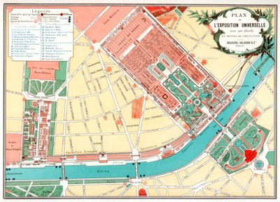 Plan of the Universal Exposition, Paris by Unbekannt