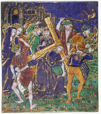Plaque with Christ Carrying Cross, French, 16th century by Unbekannt