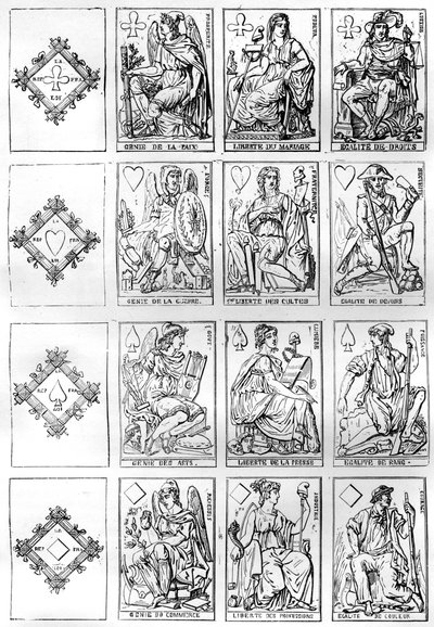 Playing cards of the French Republic, 1790 by Unbekannt