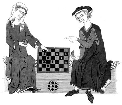 Playing Chess by Unbekannt