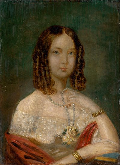 Portrait of a Girl with a Necklace by Unbekannt