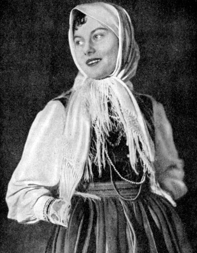 Polish Woman in Traditional Dress by Unbekannt