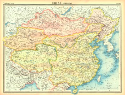 Political map of China by Unbekannt
