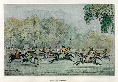 Polo in Tibet, 19th century by Unbekannt