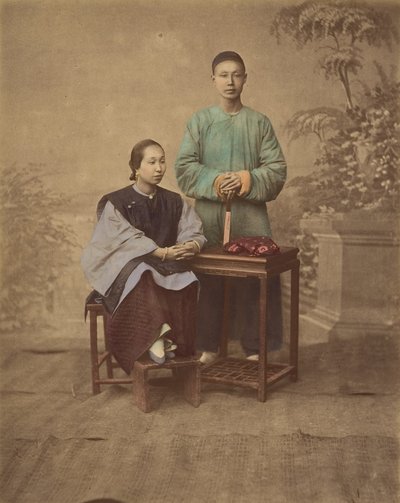 Portrait of a Chinese Couple by Unbekannt