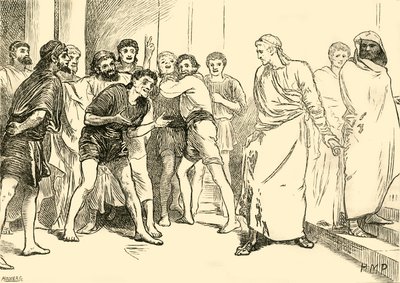 Posthumius in the Theatre at Tarentum, 1890 by Unbekannt