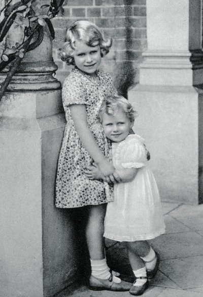 Princesses Elizabeth and Margaret Rose by Unbekannt