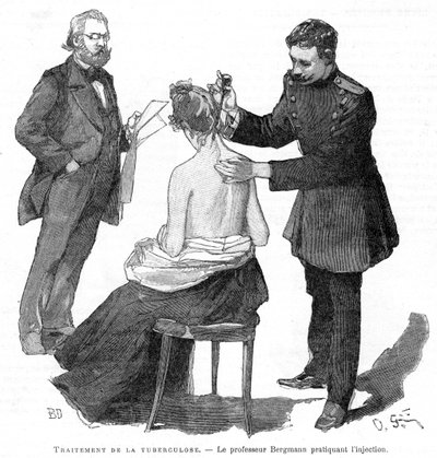 Professor Bergmann Injecting a Tuberculosis Patient by Unbekannt