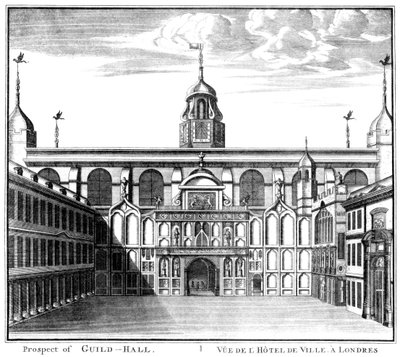 Prospect of Guildhall, City of London by Unbekannt