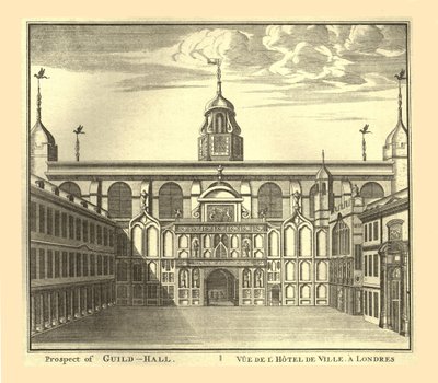 Prospect of the London Guildhall by Unbekannt