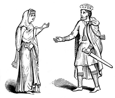 Queen Alfgyfe and King Canute by Unbekannt