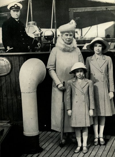 Queen Mary with Her Granddaughters by Unbekannt