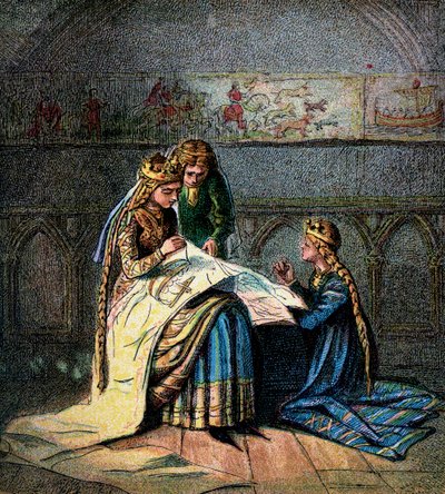 Queen Matilda And Her Tapestry, c1850 by Unbekannt