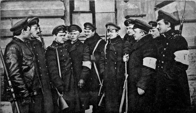 Revolutionary students after the February Revolution, Russia by Unbekannt