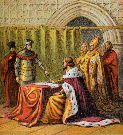 Richard II Abdicates, 1399, c1850 by Unbekannt