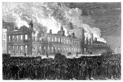Riots in Montreal, Canada, 1849 by Unbekannt