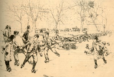 Roller-Skating in Madison Square, New York by Unbekannt