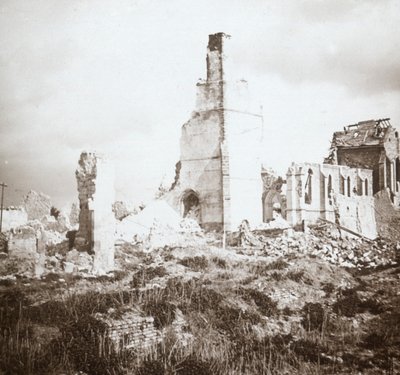 Ruined Church, Chauny, Northern France by Unbekannt
