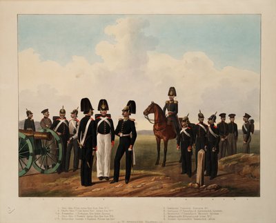 Russian Artillery Crews Ranks, 1845-1855 by Unbekannt