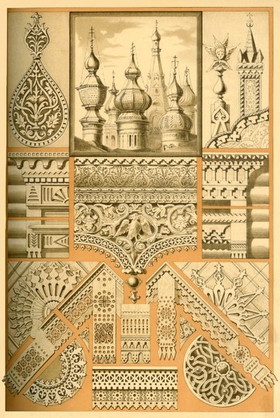 Russian Architectural Ornament and Wood Carving by Unbekannt