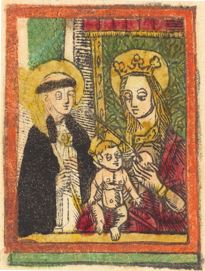 Saint Bernard with the Madonna and Child, 1480-1500 by Unbekannt