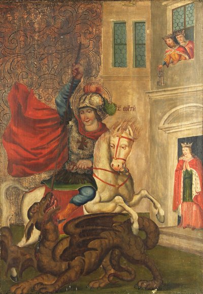 Saint George and the Dragon by Unbekannt