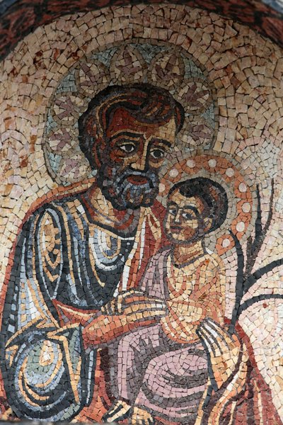 Saint Joseph and Jesus, Cotignac, France by Unbekannt