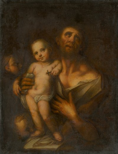 Saint Joseph with Baby Jesus by Unbekannt