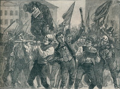Scene in the Belfast Riots by Unbekannt