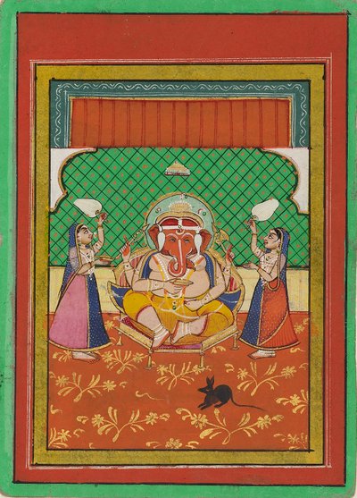 Seated Ganesha with Attendants by Unbekannt
