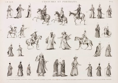 Series of Illustrations of People in Various Costumes by Unbekannt