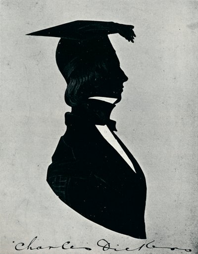 Silhouette Portrait of Charles Dickens, c1840s, 1910 by Unbekannt