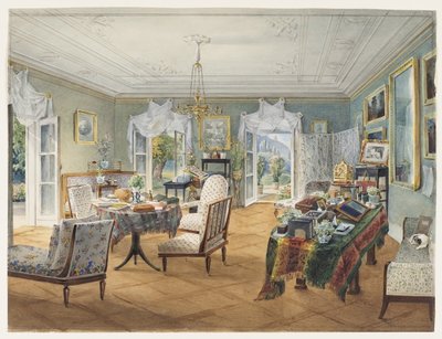 Sitting Room in a Country Estate by Unbekannt