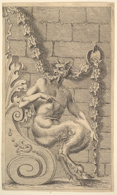 Sitting Satyrs by Unbekannt
