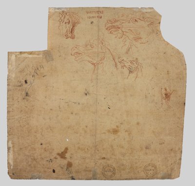 Sketches of Horses (Verso) by Unbekannt
