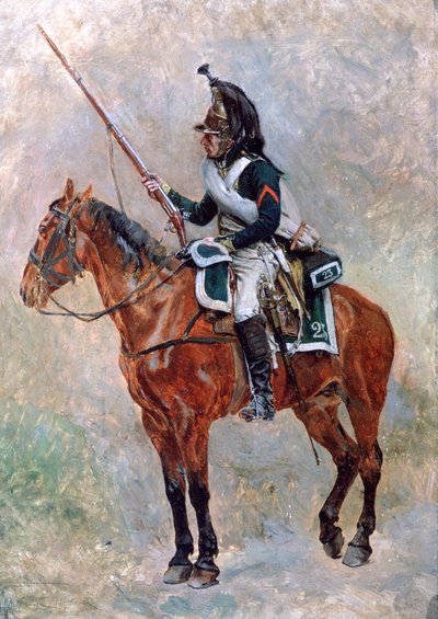 Soldier on Horseback by Unbekannt