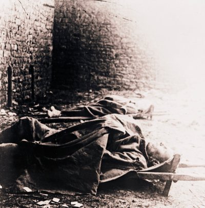 Soldiers on Stretchers by Unbekannt