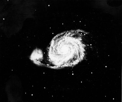 Spiral galaxy M 51 in Canes Venatici, 1910 by Unbekannt