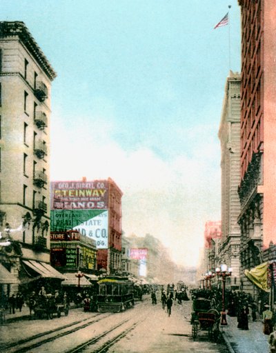 Spring Street, Los Angeles, California, USA by Unbekannt